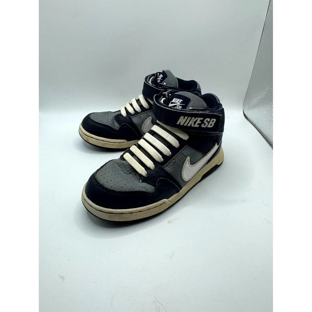 Nike SB Mogan Mid 2 GS 645025-003 Kids 12 Sneaker Cool Gray Leather Skate‎ Shoes